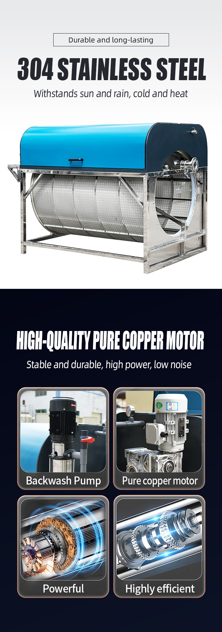 Custom Submerged Drum Filter for High-TSS Applications